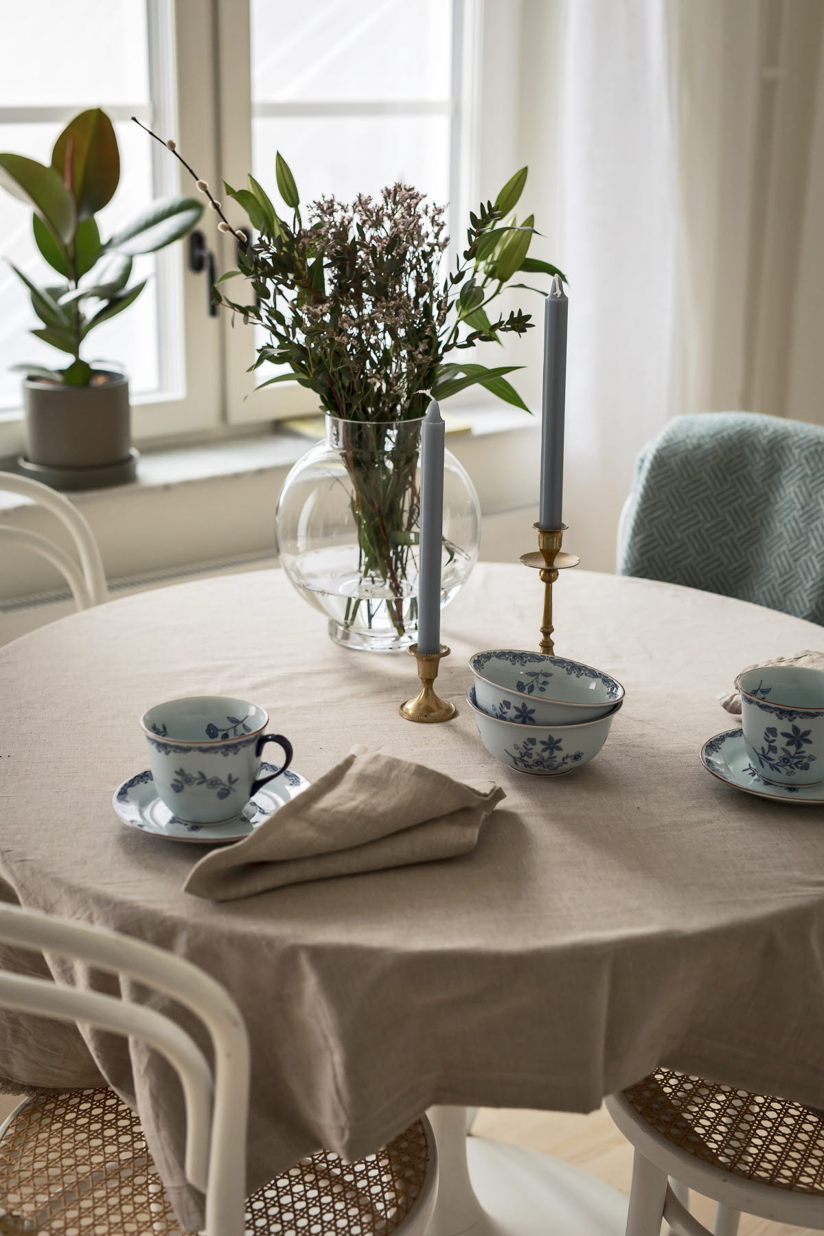 Inredd visningslägenhet, detaljbild på matplats
