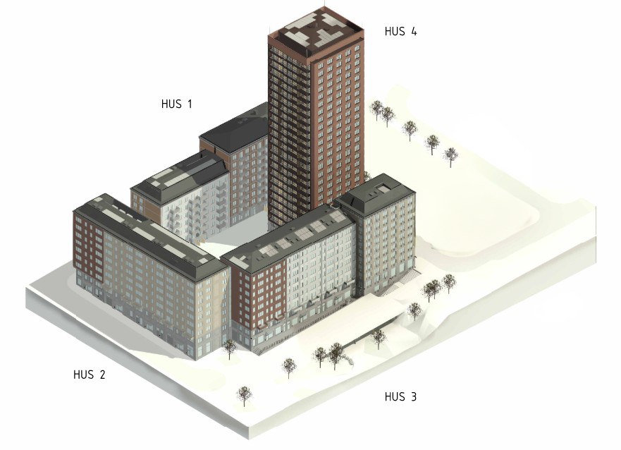 Årstaberg fyra huskroppar