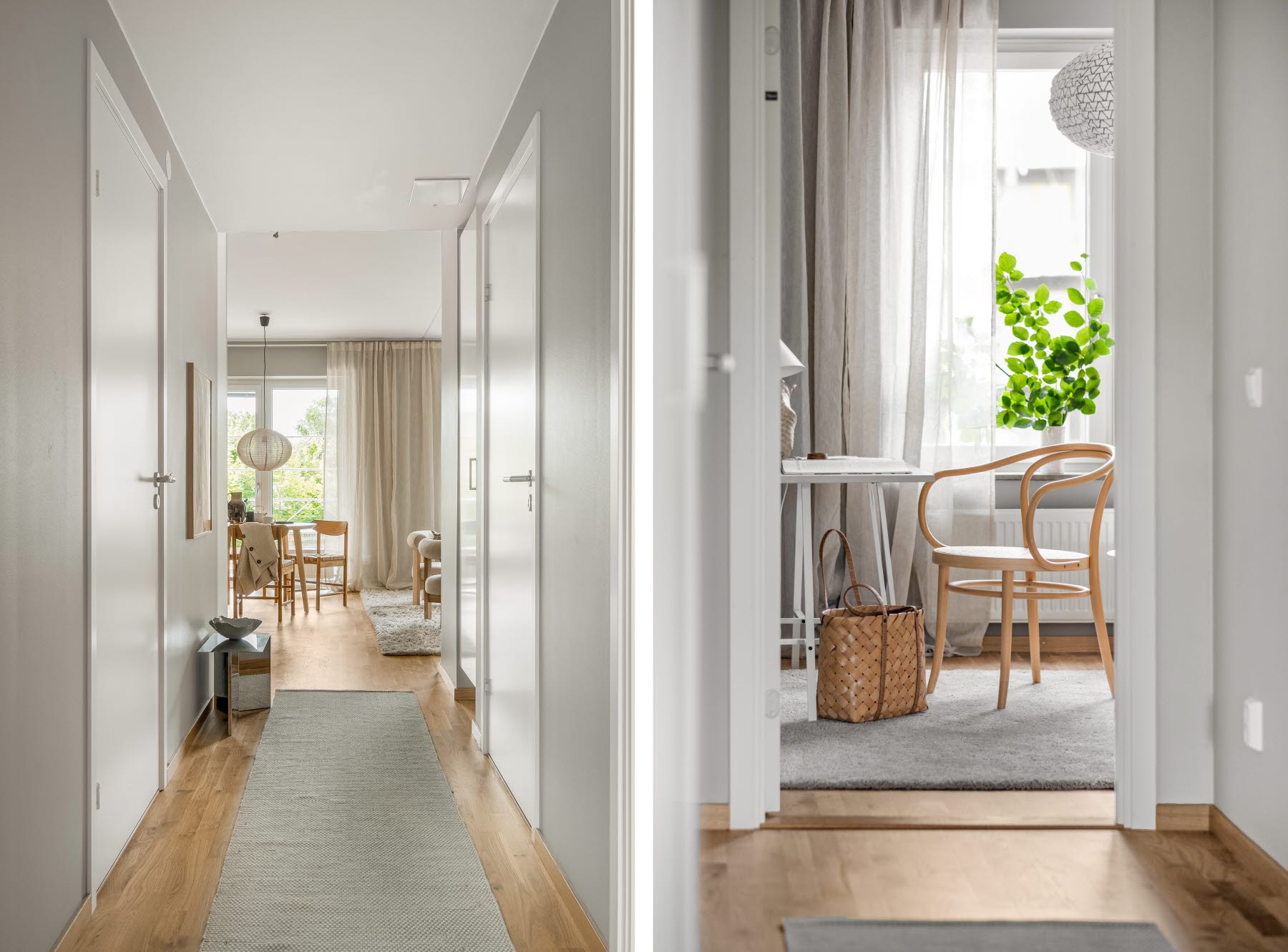 Inredd visningslägenhet, hall.