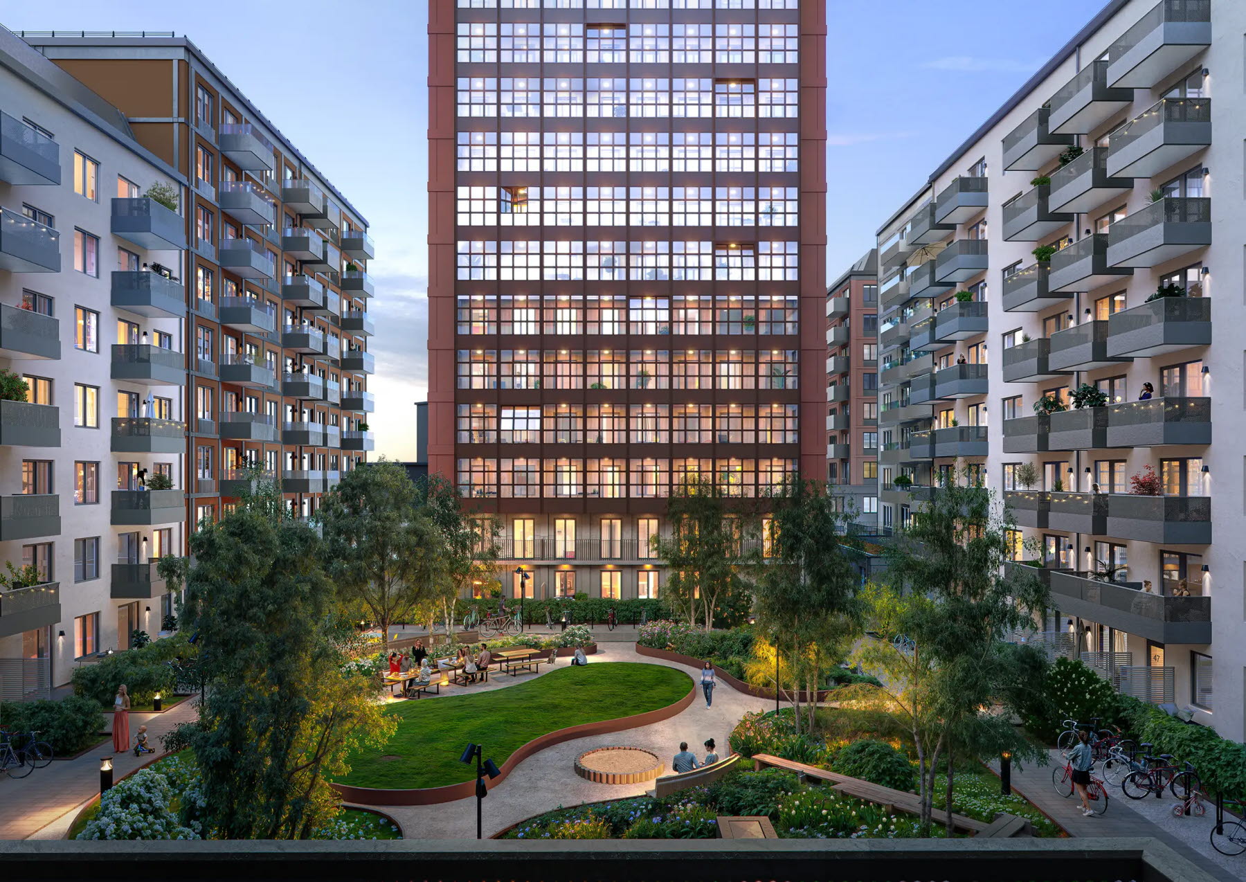 renderingsbild innergård